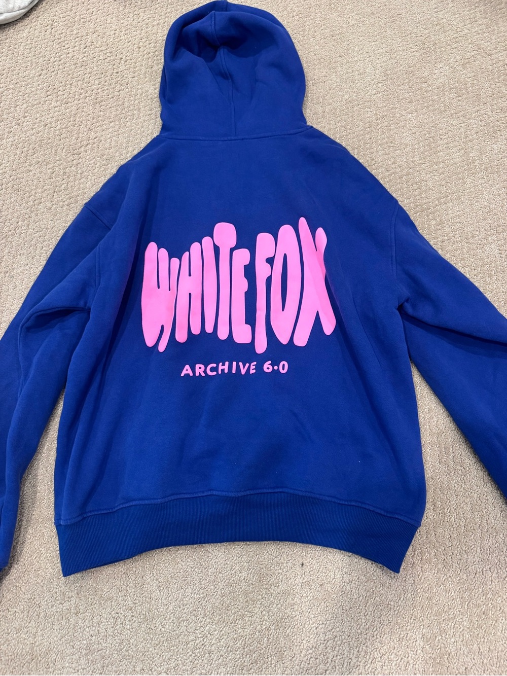 White Fox Hoodie - Royal Blue and Pink - Picture 4 of 5